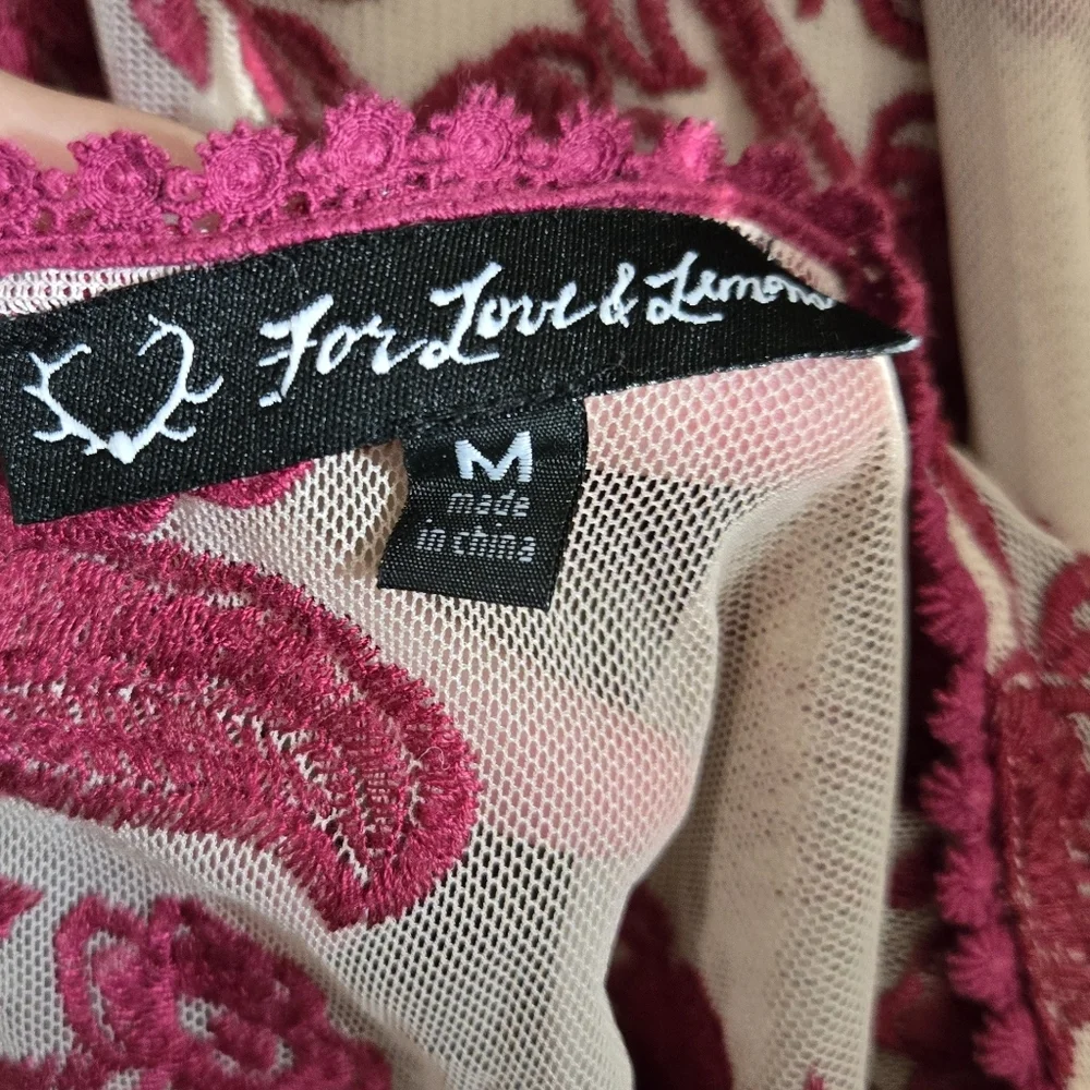 For Love and Lemons Temecula Maxi Dress in Wine M - Picture 2 of 9